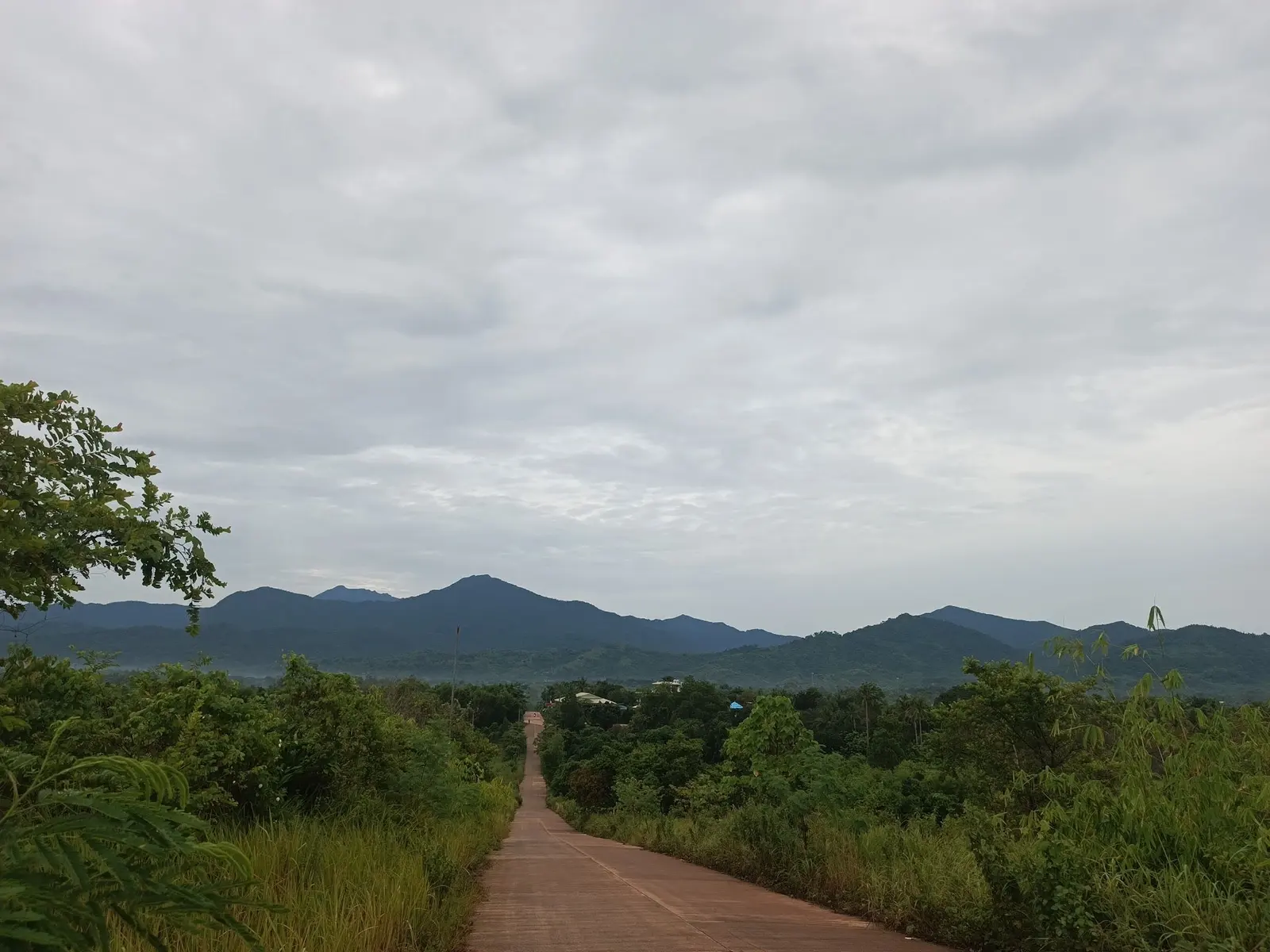 Rampano Road leading up toward the hills